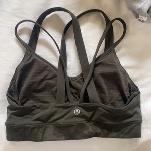 Lululemon Army Green Reversible Sports Bra